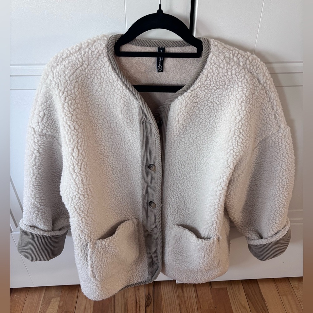 Elegant Cream Teddy Jacket